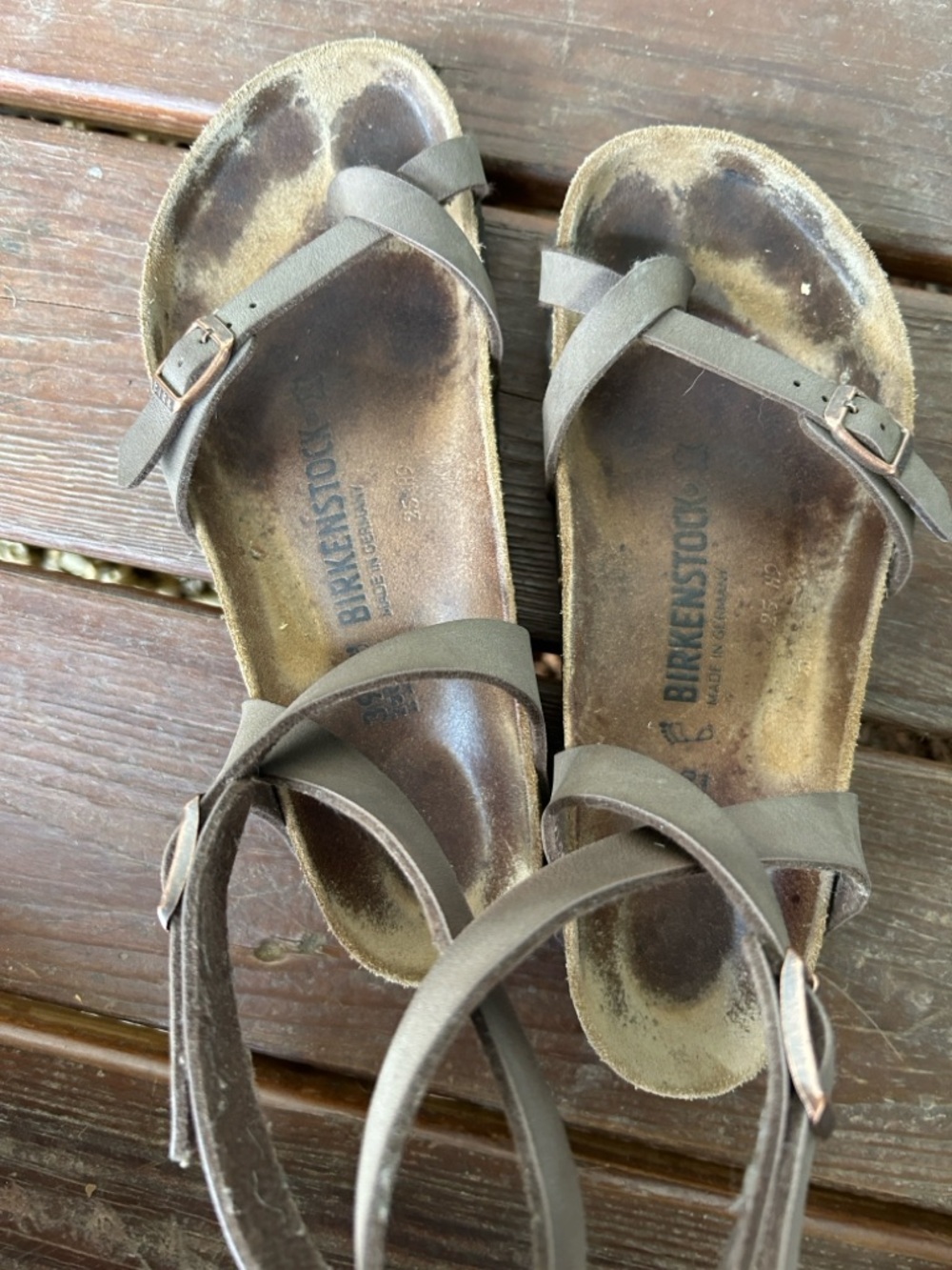 Birkenstock, Yara, Size 39, Brown Leather Sandals - Picture 5 of 7